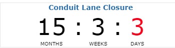 Conduit Lane count-up