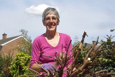 fringe benefits - Jackie cycles 11 miles to work and looks well on it. She reckons it's faster than driving in the rush hour anyway ...In her spare time she's a keen allotment gardener and manages to fit in 'Social Cycling' too. - Photographer Eynsham Online