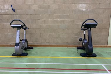 Exercise Bikes in Sports Hall 2 meters apart 